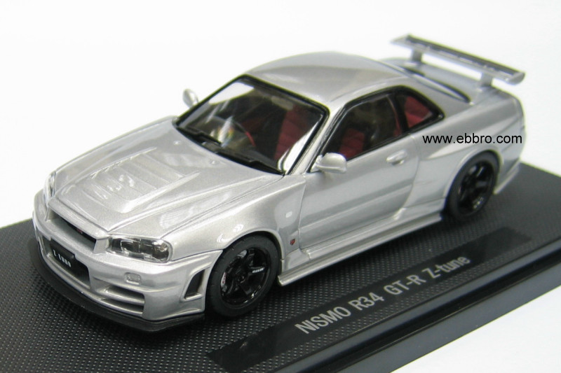 Ebbro: 2005 Nissan Nismo R34 GT-R Z-Tune - Silver (43710) in 1:43