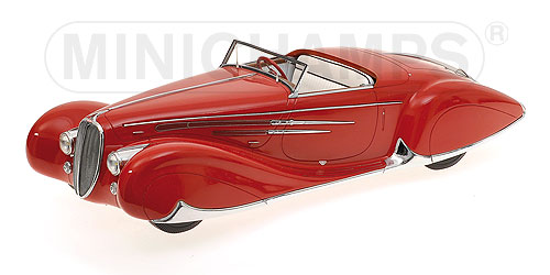 Minichamps: 1939 Delahaye Type 165 Cabriolet - Red w/ White Interior (107  116130) in 1:18 scale