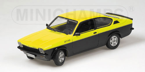 Minichamps: 1976 Opel Kadett C Coupe - Yellow/Black (180 045621