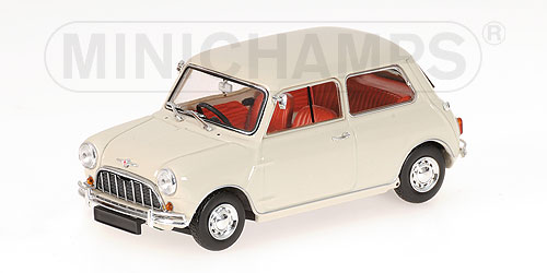 Minichamps: 1960 Morris Mini 850 MK I (RHD) - White w/ Orange Interior (400  138600) in 1:43 scale