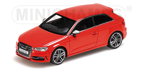 Minichamps: 2013 Audi S3 3-Doors - Red (437 013020) in 1:43 scale