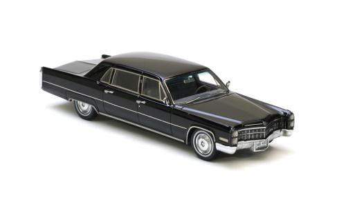 NEO Scale Models: 1966 Cadillac Fleetwood Limousine - Black (44400