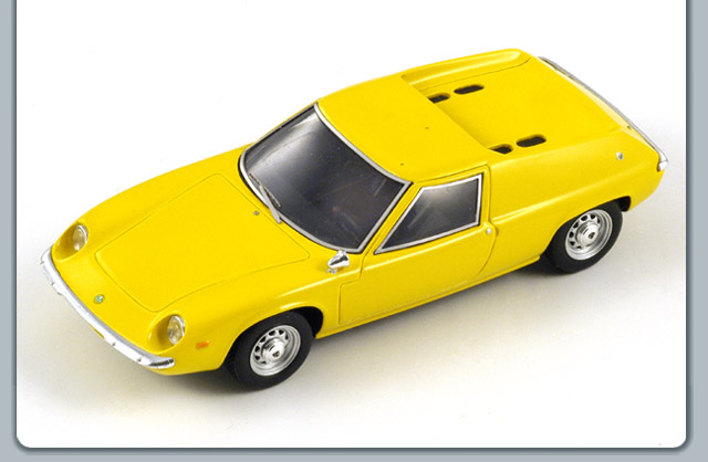 Spark: 1966 Lotus Europa S1 - Yellow (S1245) in 1:43 scale - mDiecast