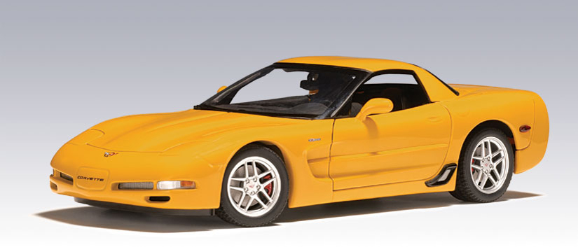 AUTOart: 2001 Chevrolet Corvette Z06 - Millennium Yellow (71063) in 1