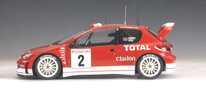 AUTOart: 2003 Peugeot 206 WRC R.Burns / R.Reid #2 (80357) in 1:18 scale